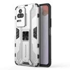 For Xiaomi Redmi K40S Supersonic PC + TPU Shock-proof Protective Phone Case with Holder(Silver) - 1