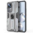 For Xiaomi 12T 5G Supersonic PC + TPU Shock-proof Protective Phone Case with Holder(Grey) - 1