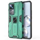 For Xiaomi 12T 5G Supersonic PC + TPU Shock-proof Protective Phone Case with Holder(Green) - 1