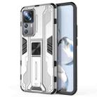For Xiaomi 12T 5G Supersonic PC + TPU Shock-proof Protective Phone Case with Holder(Silver) - 1