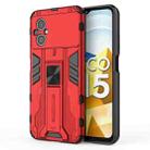 For Xiaomi Poco M5 5G India Supersonic PC + TPU Shock-proof Protective Phone Case with Holder(Red) - 1