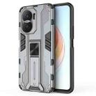 For Honor X40i 5G Supersonic PC + TPU Shock-proof Protective Phone Case with Holder(Grey) - 1