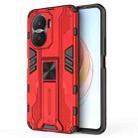 For Honor X40i 5G Supersonic PC + TPU Shock-proof Protective Phone Case with Holder(Red) - 1