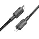 hoco X94 Leader PD 20W USB-C / Type-C to 8 Pin Charging Data Dable, Length:1m(Black) - 1