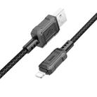 hoco X94 Leader 2.4A USB to 8 Pin Charging Data Dable, Length:1m(Black) - 1