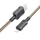 hoco X94 Leader 2.4A USB to 8 Pin Charging Data Dable, Length:1m(Gold) - 1