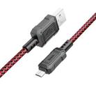 hoco X94 Leader 2.4A USB to Micro USB Charging Data Dable, Length:1m(Red) - 1