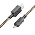 hoco X94 Leader 2.4A USB to Micro USB Charging Data Dable, Length:1m(Gold) - 1
