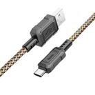 hoco X94 Leader 3A USB to USB-C / Type-C Charging Data Dable, Length:1m(Gold) - 1