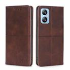 For Blackview A52 Cow Texture Magnetic Horizontal Flip Leather Phone Case(Dark Brown) - 1