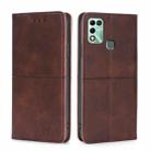 For Infinix Hot 11 Play Cow Texture Magnetic Horizontal Flip Leather Phone Case(Dark Brown) - 1