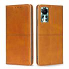 For Infinix Hot 11s NFC Cow Texture Magnetic Horizontal Flip Leather Phone Case(Light Brown) - 1