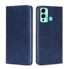 For Infinix Hot 12 Play Cow Texture Magnetic Horizontal Flip Leather Phone Case(Blue) - 1