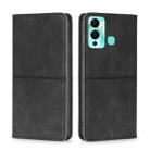 For Infinix Hot 12 Play Cow Texture Magnetic Horizontal Flip Leather Phone Case(Black) - 1