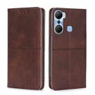 For Infinix Hot 12 Pro Cow Texture Magnetic Horizontal Flip Leather Phone Case(Dark Brown) - 1