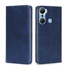 For Infinix Hot 12 Pro Cow Texture Magnetic Horizontal Flip Leather Phone Case(Blue) - 1