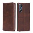 For Infinix Hot 20 4G Cow Texture Magnetic Horizontal Flip Leather Phone Case(Dark Brown) - 1