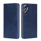 For Infinix Hot 20 4G Cow Texture Magnetic Horizontal Flip Leather Phone Case(Blue) - 1