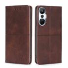 For Infinix Hot 20S Cow Texture Magnetic Horizontal Flip Leather Phone Case(Dark Brown) - 1