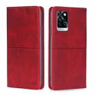 For Infinix Note 10 Pro Cow Texture Magnetic Horizontal Flip Leather Phone Case(Red) - 1