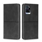 For Infinix Note 10 Pro Cow Texture Magnetic Horizontal Flip Leather Phone Case(Black) - 1