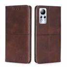 For Infinix Note 11 Cow Texture Magnetic Horizontal Flip Leather Phone Case(Dark Brown) - 1