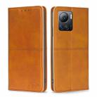 For Infinix Note 12 VIP Cow Texture Magnetic Horizontal Flip Leather Phone Case(Light Brown) - 1