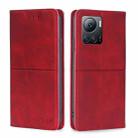 For Infinix Note 12 VIP Cow Texture Magnetic Horizontal Flip Leather Phone Case(Red) - 1