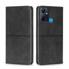For Infinix Smart 6 Plus Cow Texture Magnetic Horizontal Flip Leather Phone Case(Black) - 1