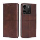 For Infinix Smart 7 Cow Texture Magnetic Horizontal Flip Leather Phone Case(Dark Brown) - 1