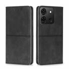 For Infinix Smart 7 Cow Texture Magnetic Horizontal Flip Leather Phone Case(Black) - 1