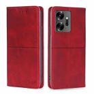For Infinix Zero 20 Cow Texture Magnetic Horizontal Flip Leather Phone Case(Red) - 1