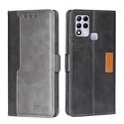 For Infinix Hot 11 Russian Version Contrast Color Side Buckle Leather Phone Case(Black + Grey) - 1