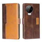 For Infinix Note 12 Pro 4G Contrast Color Side Buckle Leather Phone Case(Dark Brown + Gold) - 1