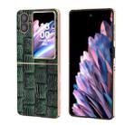 For OPPO Find N2 Flip Nano Electroplate Mahjong Texture Leather Phone Case(Green) - 1