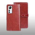 For Blackview A85 idewei Crocodile Texture Leather Phone Case(Red) - 1