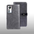 For Blackview A85 idewei Crocodile Texture Leather Phone Case(Grey) - 1