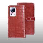 For Xiaomi 13 Lite idewei Crocodile Texture Leather Phone Case(Red) - 1