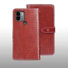 For Xiaomi Poco C51 idewei Crocodile Texture Leather Phone Case(Red) - 1