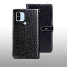 For Xiaomi Redmi A2+ idewei Crocodile Texture Leather Phone Case(Black) - 1