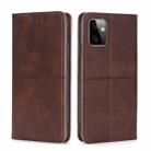 For Motorola Moto G Power 2023 Cow Texture Magnetic Horizontal Flip Leather Phone Case(Dark Brown) - 1