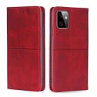 For Motorola Moto G Power 2023 Cow Texture Magnetic Horizontal Flip Leather Phone Case(Red) - 1