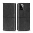 For Motorola Moto G Power 2023 Cow Texture Magnetic Horizontal Flip Leather Phone Case(Black) - 1