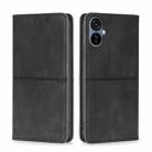 For Tecno Camon 19 Neo Cow Texture Magnetic Horizontal Flip Leather Phone Case(Black) - 1