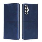 For Tecno Pova 3 Cow Texture Magnetic Horizontal Flip Leather Phone Case(Blue) - 1