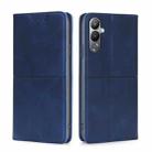 For Tecno Pova 4 Cow Texture Magnetic Horizontal Flip Leather Phone Case(Blue) - 1