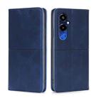 For Tecno Pova 4 Pro Cow Texture Magnetic Horizontal Flip Leather Phone Case(Blue) - 1