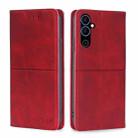 For Tecno Pova Neo 2 Cow Texture Magnetic Horizontal Flip Leather Phone Case(Red) - 1