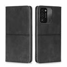 For Tecno Spark 8C Cow Texture Magnetic Horizontal Flip Leather Phone Case(Black) - 1