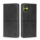 For Tecno Spark 9 Pro Cow Texture Magnetic Horizontal Flip Leather Phone Case(Black) - 1